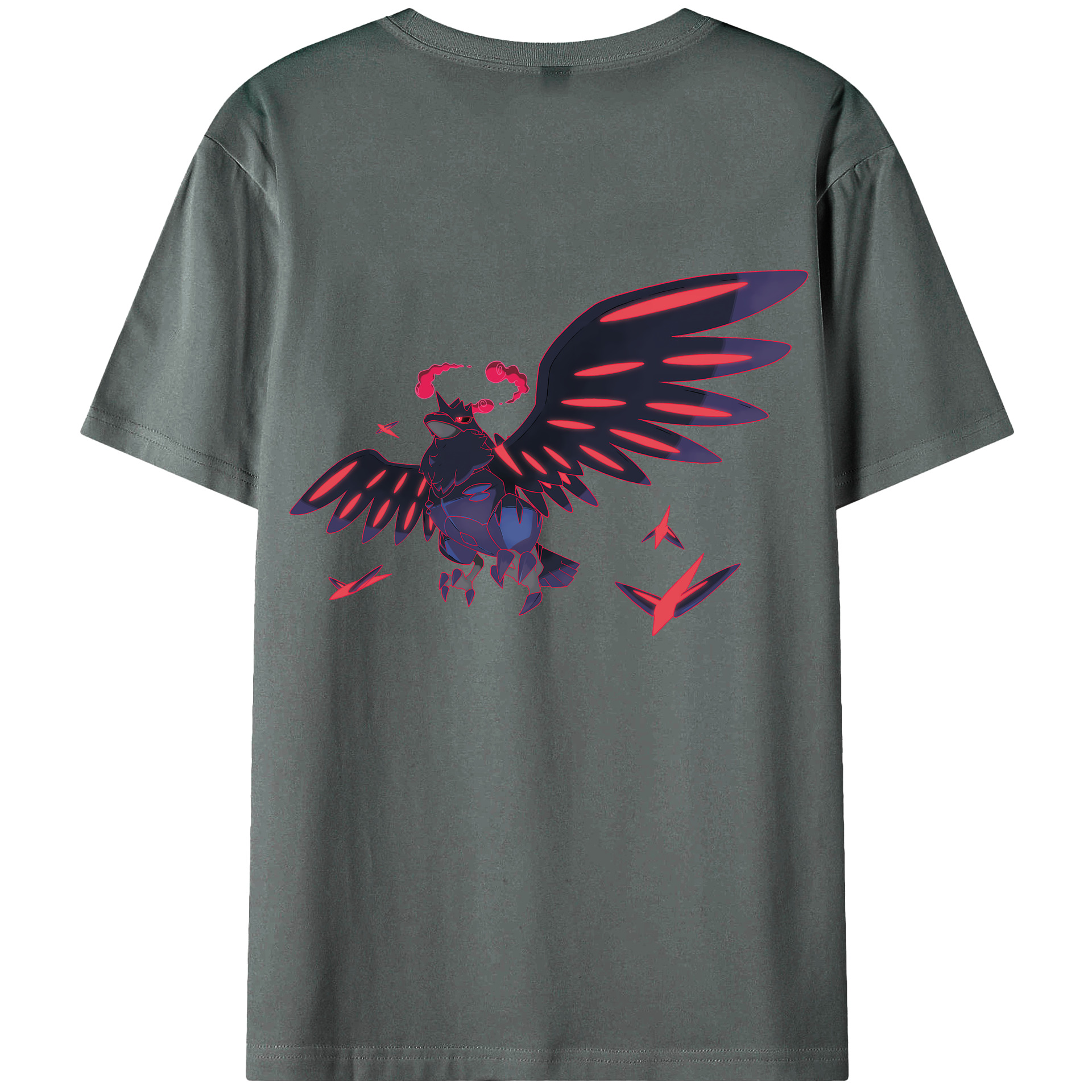 （画像用） ポケットモンスター Pokémon 綿100％ メンズ半袖Tシャツ（バックプリント） 通気性